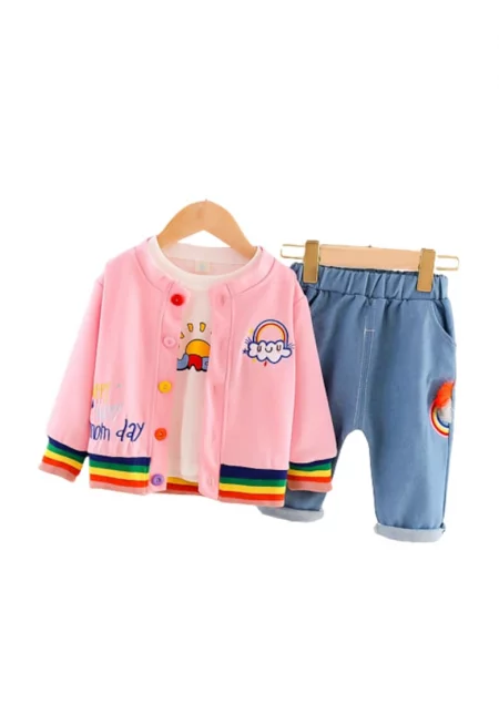 Комплект Rainbow от 3 части за момичета