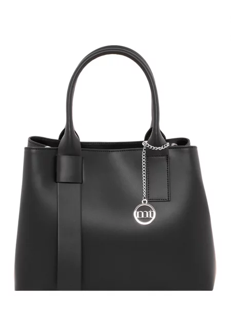 Кожена чанта Argonne с отделяща се презрамка - Черен