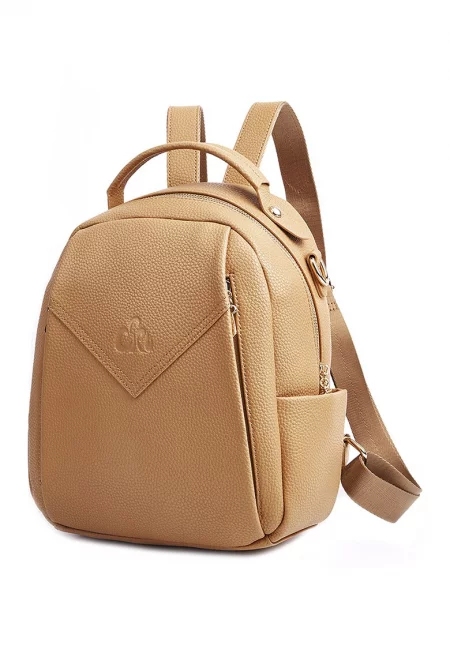 Кожена конвертируема раница Sage с множество джобове - Камел