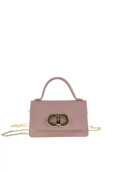 Кожена ръчна чанта Aurélia Nova - Тъмнорозов