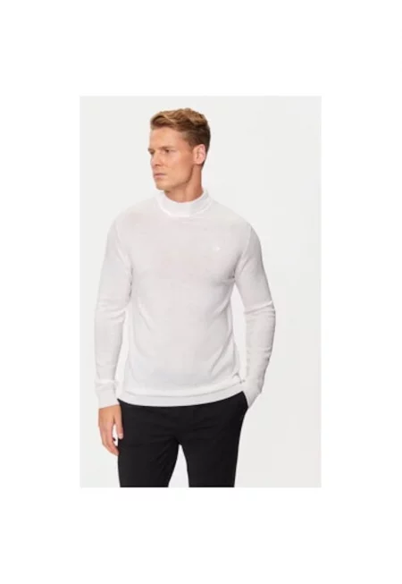 Мъжка блуза -  304305702 - Вълна - Бяла - Бял
