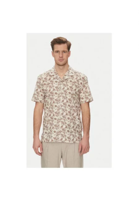 Мъжка риза  10019533 30045987 - памук - бежово - Бежов