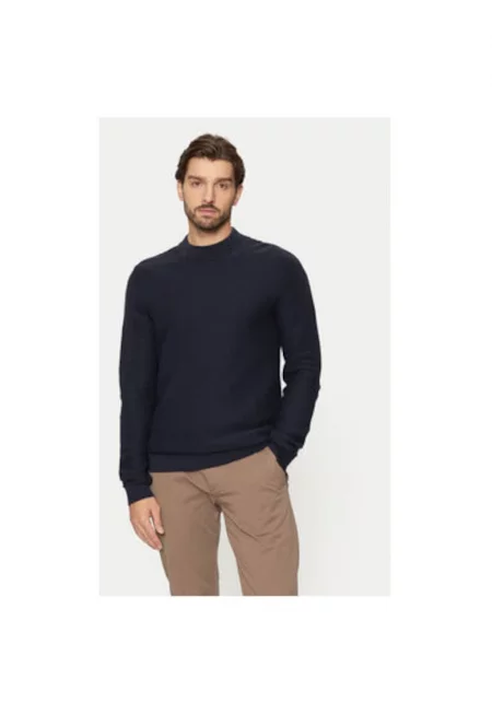 Мъжки пуловер -  304685071 - Органичен памук - Син - Син