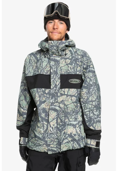 Непромокаемо ски яке High Altitude с вата и качулка - Черен/Светло сив