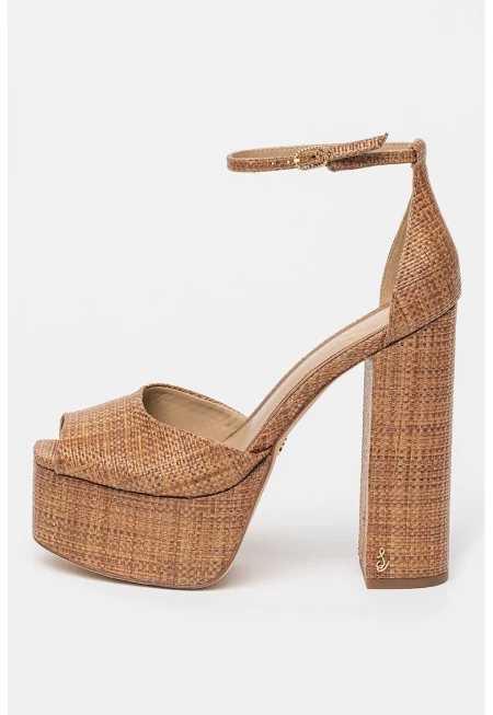 Обувки Kori с масивен ток - Кафяв