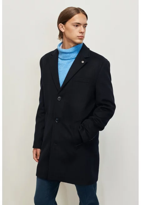 Палто с вълна с две копчета