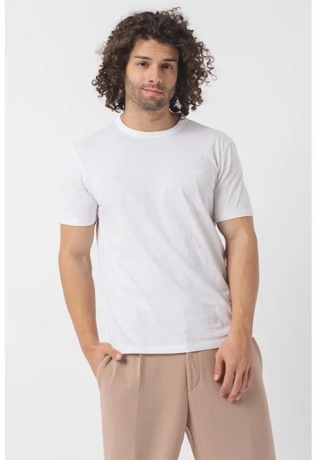 Памучна тениска Tegood с овално деколте