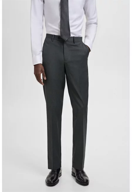 Панталон със средна талия - Антрацитно сиво