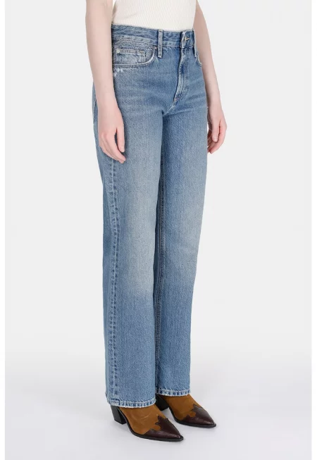 Прави дънки с 5 джоба - Син