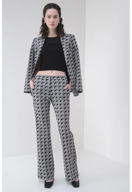 Прозрачна тениска с верижка - Черен/Прозрачен