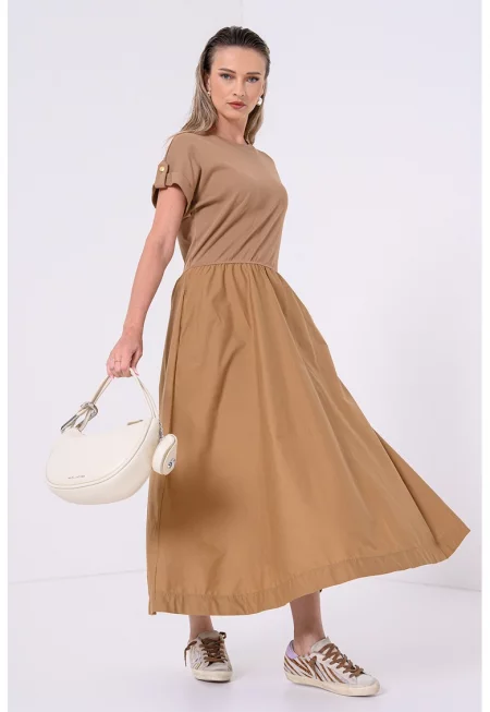 Разкроена рокля с памук