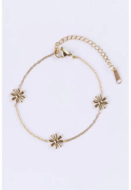 Регулируема гривна с 18k злато