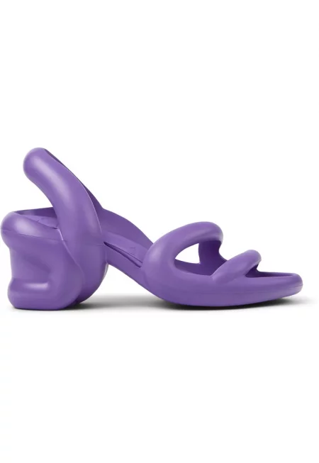 Сандали Kobarah с отворена пета и масивен ток - Лавандула