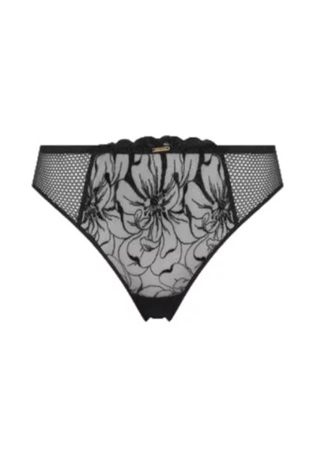Секси бикини C12M90-011 - Шантел - Полиамид/Полиестер - Черни