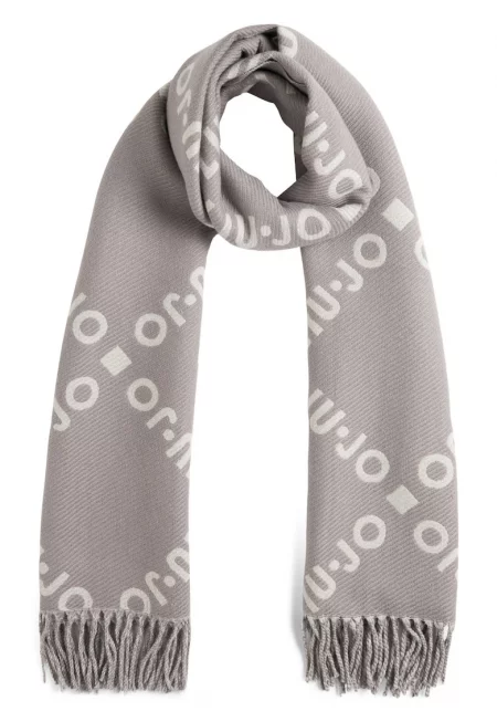 Шал с лого - Сив