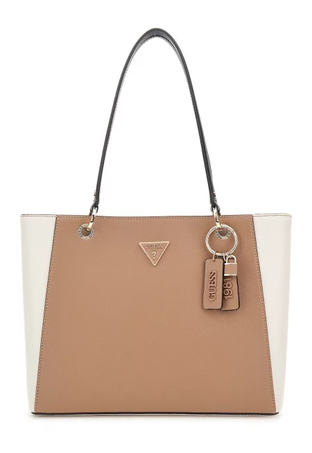 Шопинг чанта от еко кожа с висулка лого