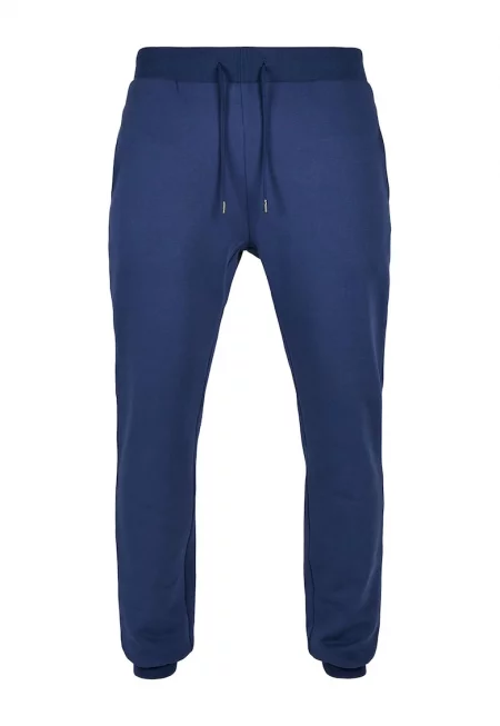 Скосен спортен панталон от органичен памук - Тъмносин