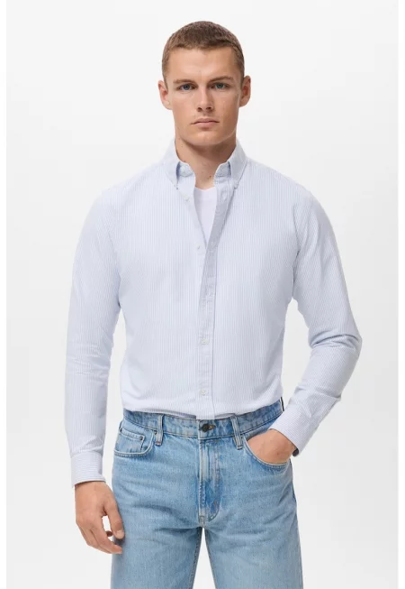 Слим риза Oxford на райе