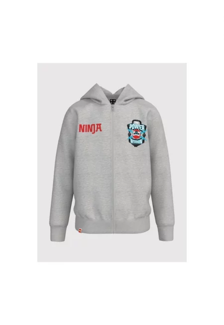 Суичър за момчета -  Wear - 301314417 - памук/полиестер - сив