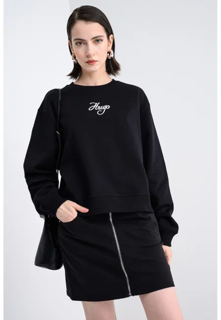 Суитшърт Deroxina с паднали ръкави и лого