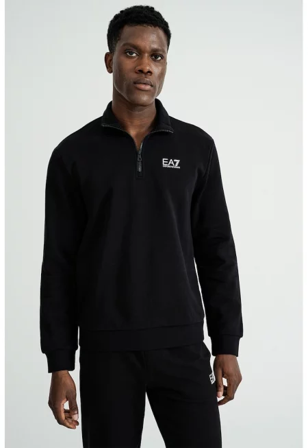 Суитшърт с къс цип