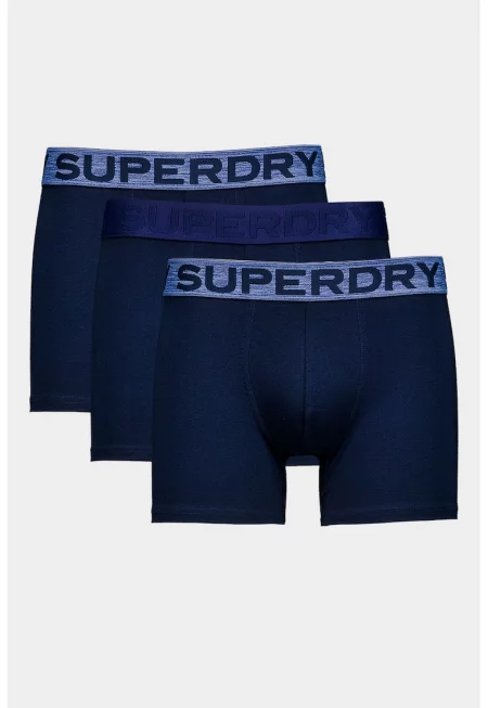 SUPERDRY - Боксерки с памук с лого - 3 чифта