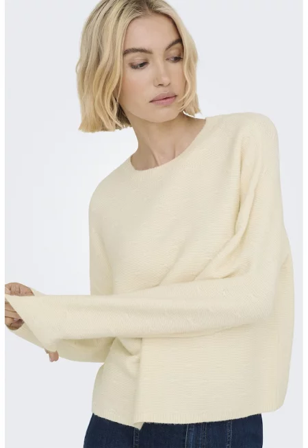 Свободен пуловер с релеф