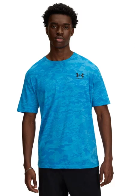 Свободна тениска ABC с камуфлажна щампа