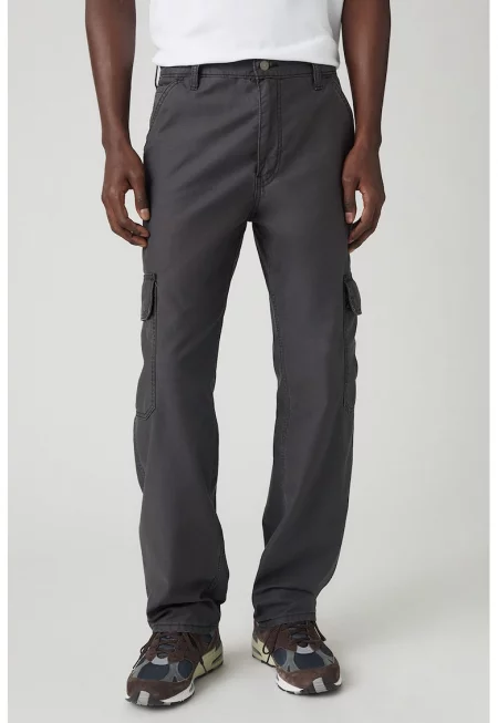 Свободни прави дънки карго 568 - Меланж тъмно сиво