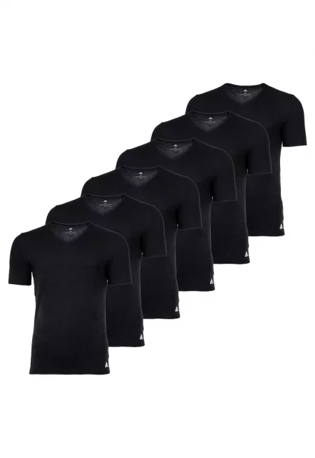 Тениска Active Flex с шпиц - 6 части - Черен