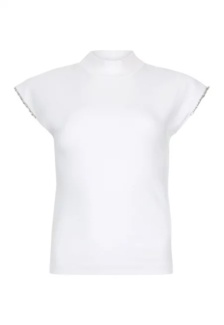 Тениска с полуръкави - Бял