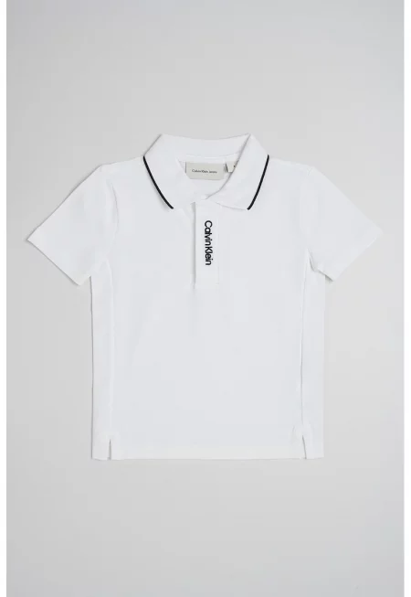 Тениска с яка и лого