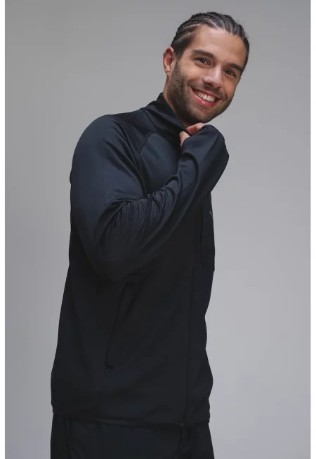 Трекинг суитшърт Triple Canyon с цип - Избеляло черно