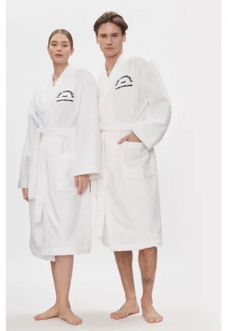 Унисекс халат -  209142761 - Органичен памук - L INTL - Бял