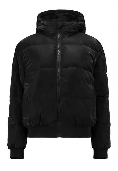 Яке с цип и качулка - Черен