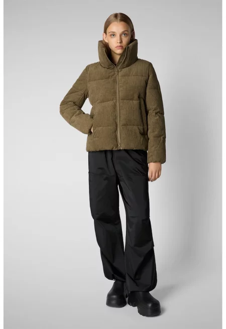 Зимно яке с рипс и висока яка - Каки