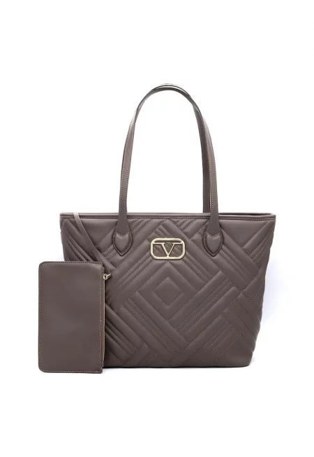 Чанта Tote от еко кожа с клъч