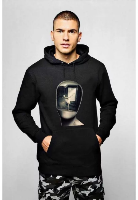 Черна мъжка качулка - Dali - The Globe