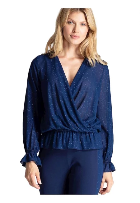 Дамска блуза 59021 -  Polyester - Navy blue