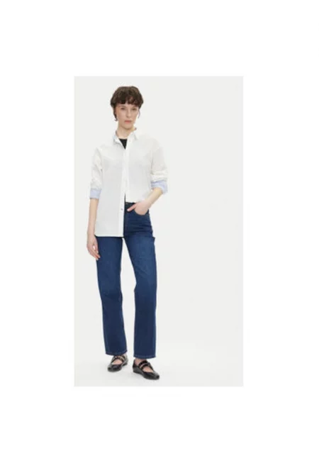 Дамска риза  PL304993 - Лен/Памук - XL INTL - Бяла