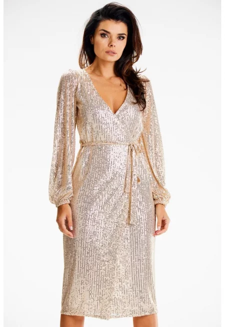 Дамска рокля  A632 - Бежова