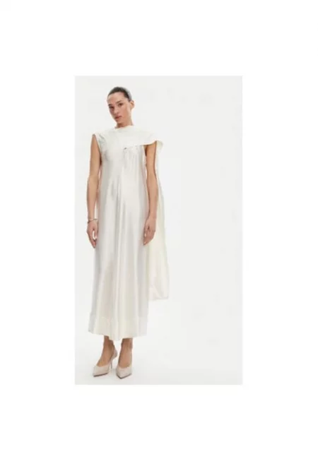Дамска рокля - Биргит Херскинд - 304928192 - Ацетат - Бяла