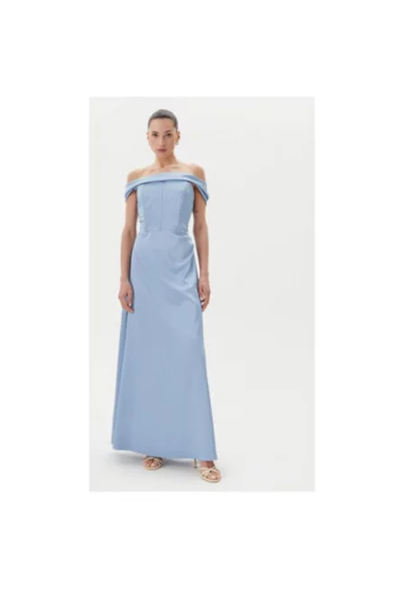 Дамска рокля  CFC0123802003 - Полиестер - Светлосин