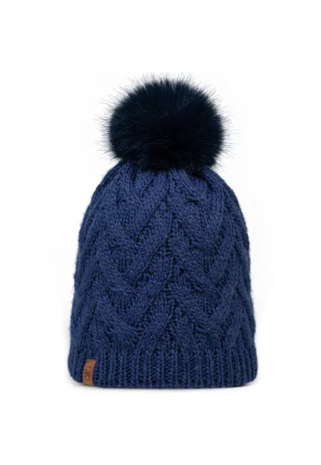 Дамска шапка -  Knitted Fleece Caryn Beanie 301410 - Тъмносин