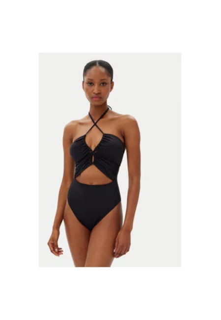 Дамски бански костюм  EBJX100105 - синтетичен - черен - Черен