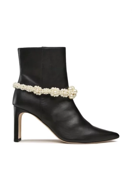 Дамски боти до глезена - изработени по поръчка - 35743 - Естествена кожа - Черни