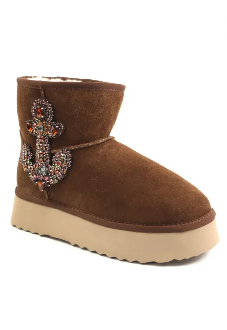 Дамски ботуши стил UGG I251439 - Кафяв