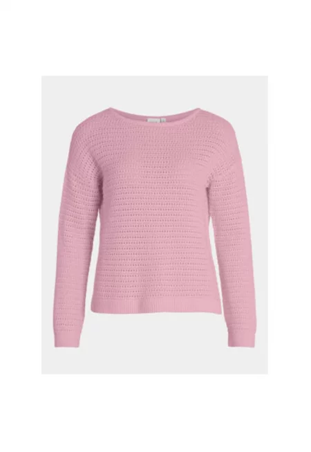 Дамски пуловер -  303499648 - Памук - Розов - Розово