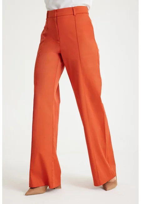 Дамски широки панталони  Polyester Orange