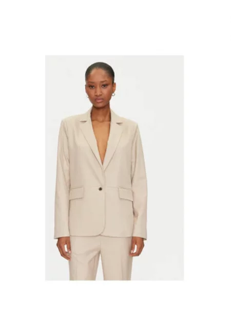 Дамско яке  251-VLUX.F - Полиестер/Вискоза - Бежово